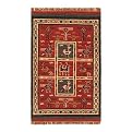 Tribal Flatweave Rug - Tan/Blue (Rectangle)