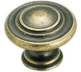 Amerock BP1586-R2 Inspirations 3-Ring 1-3/8-Inch Diameter Knob, Weathered Brass