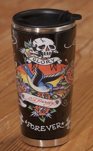 Ed Hardy Aces High Black Ceramic Ashtray »»