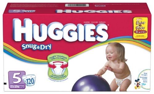 Huggies Snug & Dry Diapers, Size 5, 120-Count