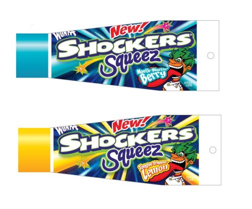 Wonka Shock Tarts Squeez Sour Candy, Tonque Trippin Lemon & Mouth Blastin Berry,... by Wonka