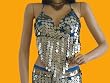 BELLY DANCE WEAR CLOTHING DRESS HALTER BRA COIN WRAP S