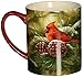 LANG - 14 oz. Ceramic Coffee Mug - Exclusive Art - Oversized Cups - Heat-Insulated - Microwave - Dishwasher Save (December Dawn Cardinal)