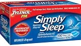 Tylenol Simply Sleep Nighttime Sleep Aid (25 mg), 100-Count Caplets (Pack of 2)