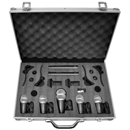 Pyle-Pro PDKM7 7 Microphone Wired Drum Kit with Mounting Accesories Pyle-Pro PDKM7 7 Microphone Wired Drum Kit with Mounting Accesories