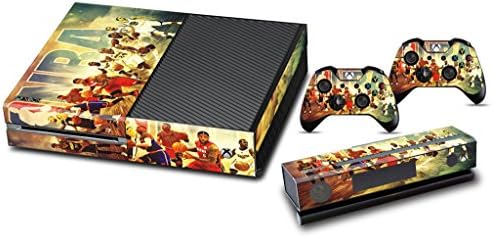 Designer Skin Sticker Decal for Xbox One Console with Two Free Wireless Controller Decals- Basketball