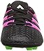 adidas Performance Ace 16.4 FxG J Soccer Shoe (Toddler/Little Kid/Big Kid),Black/Shock Pink/Green,4 M US Big Kid