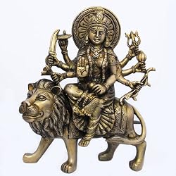 Religious Statue Brass Collectible Figurines Goddess Durga