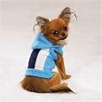 Blue Striped Hoodie Sleeveless Dog Sweater SMALL (S) Clothing Clothes