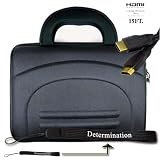 51MTk8vJIGL. SL160  Kroo Black Cube Carrying Case for ASUS Eee PC 1005HA PU1X BK 10.1 Inch Netbook Includes a Determination Hand Strap + 10FT HDMI Cable v1.3b 1080p Full Resolution
