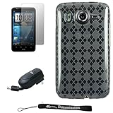 Clear Smooth Durable TPU Skin with Argyle Texture Design Protector / Silico ....