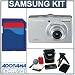 Samsung Digimax L200 Digital Camera kit, Silver with 2 GB SD Memory Card, Tripod, Camera Case, Card Reader with 2.0 USB Cable ,Cleaning Kit & Media Case