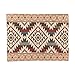 Collections Etc Southwest Geometric Aztec Pillow Sham with Tribal Pattern Border - Decorative Bedroom Accent