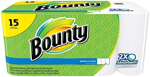 Bounty Select-a-size Paper Towels, White, 15 Regular Rolls Bounty Select-a-size Paper Towels, White, 15 Regular Rolls