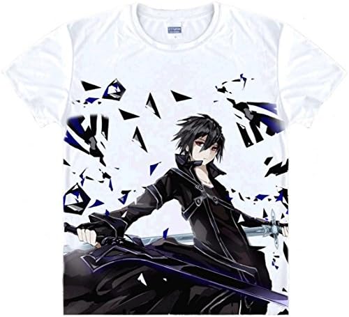 SAO Short Sleeves T-shirt T (M (US S), White)
