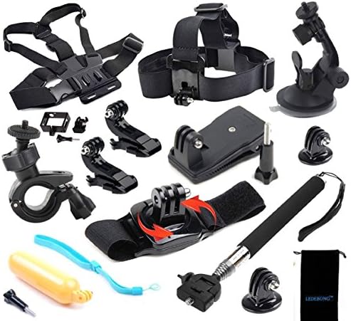 LEDEBONG(TM)13-in-1 Accessory Kits for Gopro Hero4/Gopro hero3+/Gopro hero3 Sports Camera GoPro Mounts +LEDEBONG(TM) Pouch