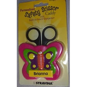 Safety Scissors - Personalizez Caddy (Brianna) with built in pencil sharpener