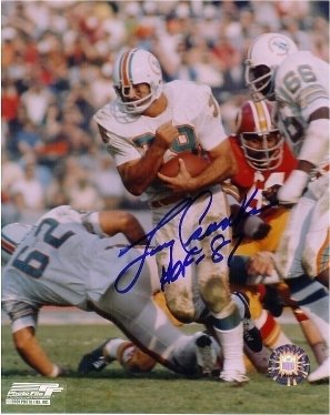 Larry Csonka Autographed/Hand Signed Miami Dolphins 8x10 color Photo with HOF 87 Inscription (Pose 1