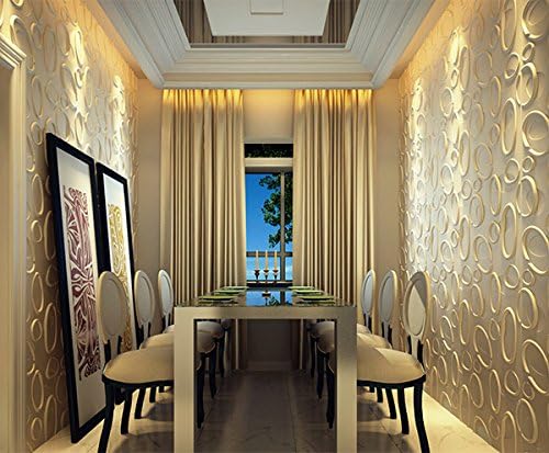 3D Wall Panels (Bubbles) 20/Box, 54 Square Feet - Eco- Friendly, Plant Fiber Material