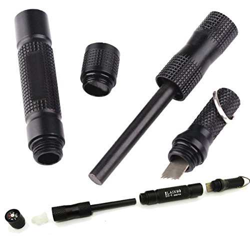 JZN Emergency Flint Stone Lighter Survival Kit Torch Magnesium Fire Starter