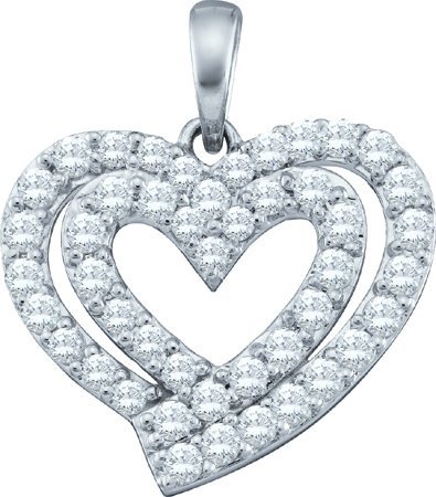 0.40CTW DIAMOND HEART PENDANT