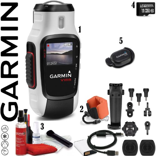 reviews Garmin Virb Elite POV HD 1080p 30fps 16MP Wearable Camera WiFi, GPS, ANT+ & LCD Screen 16GB Tempe Sensor Pack