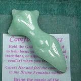 Green Aventurine Carved Crystal Comfort Goddess Pocket Stone, GC13