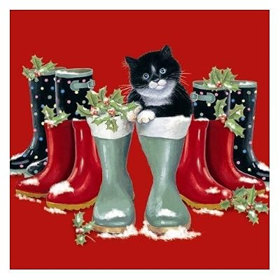 Puss In Boots Chrissie Snelling Luxury Xmas Card Pack