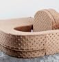 Double Blessings EZ-2-Nurse Twins Breastfeeding Pillow Mocha Brown Minky Dot