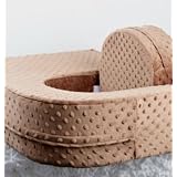 Double Blessings EZ-2-Nurse Twins Breastfeeding Pillow Mocha Brown Minky Dot
