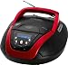 Produkt-Bild: Portables Stereo Radio Recorder (Musikanlage Top Loading CD Player, Mp3, LCD Anzeige, 60 Watt, Rot) NEU + OVP