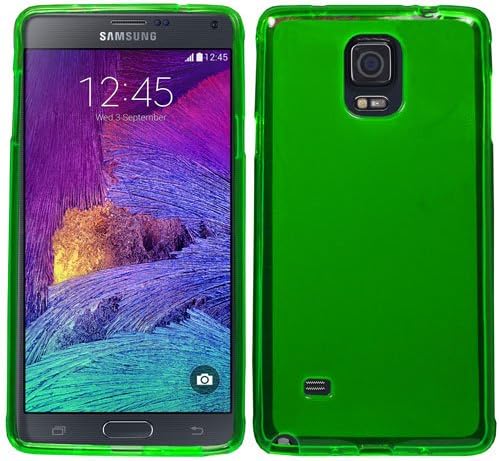 Samsung Galaxy Note 4 Silicone Skin Soft TPU Gel Cover Case - Green