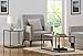 Ameriwood Home Canton Coffee Table with Metal Frame, Distressed Gray Oak