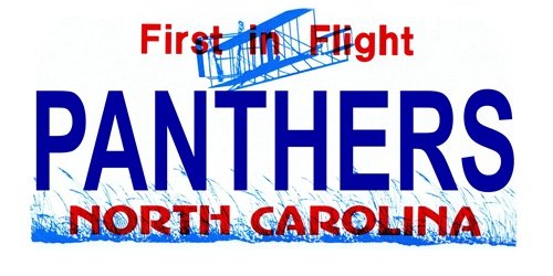 LP-2054 North Carolina State Background License Plates - Panthers