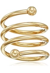 14k Gold-Bonded Sterling Silver Spiral Ring, Size 7