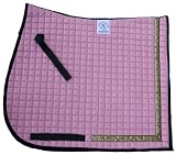Noble English Dressage Saddle Pad with Greek Key Ribbon Design