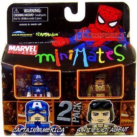 Marvel MiniMates Series 27 Mini Figure 2-Pack Ultimate Captain America and Shield Agent