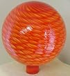 Red and Orange Weave Glass Gazing Globe