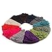 ZEQUK Lady Women Fashion Camellia Warm Soft Wool Crochet Headband Knit Wide Hair Band(Green)