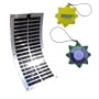 HQRP 30 Watt Monocrystalline Flexible Solar Panel 30W Power 12V DC Battery Charger w/ 4 Stainless Grommets plus HQRP UV Chain / UV Radiation Health Tester