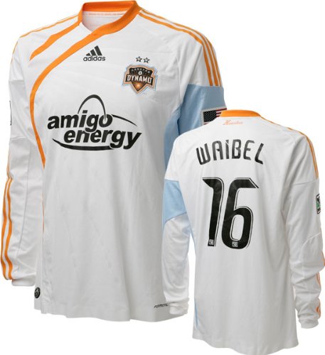 Craig Waibel Game Used Jersey: Houston Dynamo #16 Long Sleeve Away Jersey