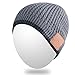 Rotibox Winter Fashional Bluetooth Beanie Hat Music Cap with Wireless Headphones Headsets Earphones Removal Speakers Mic Hands Free for Running Skiing Snowboard Skating Hiking - Gray
