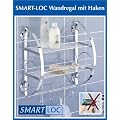 WENKO Smart-Loc Badregal - ohne Bohren - Bad Ablage mit Haken - Badezimmer Wandregal