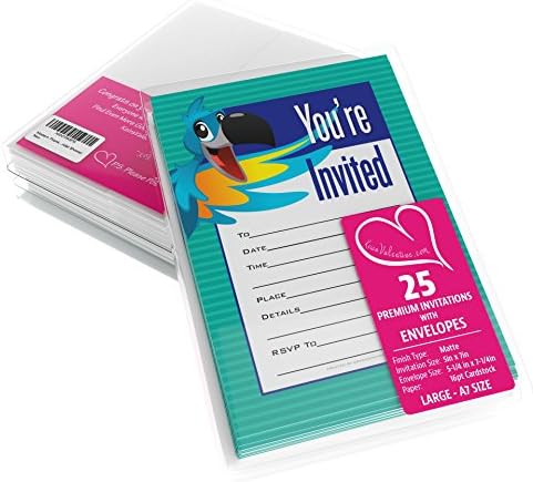 You'll Love These Blank Any Occasion Cartoon Toucan Invitations From Keira Valentine - 25ct