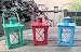Nantucket Hurricane Lamps with Battery Operated Flickering Candles - Set of 3