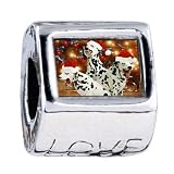 Soufeel Christmas Dalmatian Dogs Love European Beads