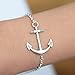 Silver Anchor Bracelet, Silver Anchor Charm Bracelet,unique Bracelet, Birthday Present, Gift, Bracelet