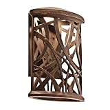 Kichler Lighting 49248AGZ LED Maya Palm 11-Inch Light Outdoor LED Wall Lantern, Aged Bronze