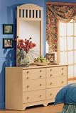 Dresser and Mirror Set - Double Dresser and Mirror Set in Natural Maple - South Shore Furniture - 2713-DM