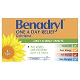 Benadryl - Soulage les allérgies - 10 Mg - 7 Tablettes